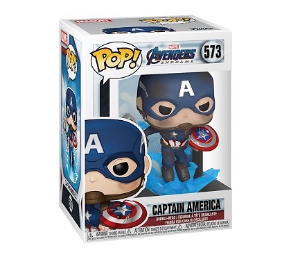 Avengers: Endgame POP! Movies Vinyl Figura Captain America w/Broken Shield & Mjölnir 9 cm 