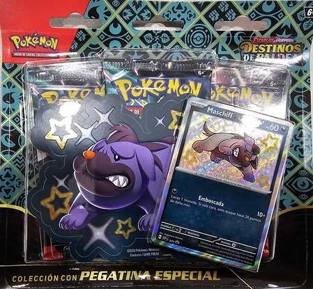 POKEMON Destinos de Paldea colección con pegatina MASCHIFF 