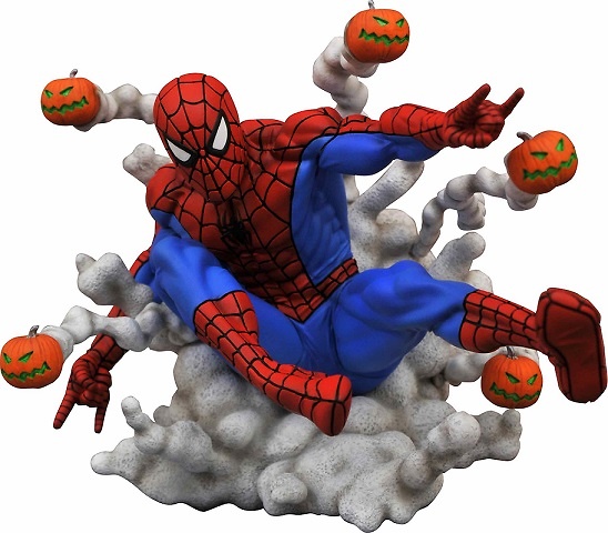 SPIDER-MAN PUMPKIN BOMBS DIORAMA PVC 15 CM MARVEL COMIC GALLERY 