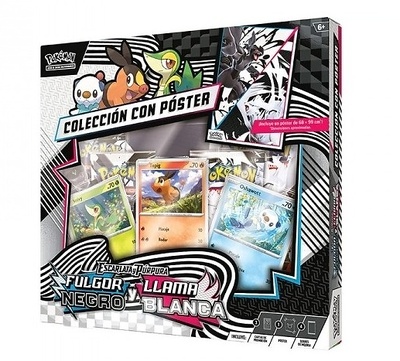 POKEMON COLECCION CON POSTER FULGOR NEGRO Y LLAMA BLANCA